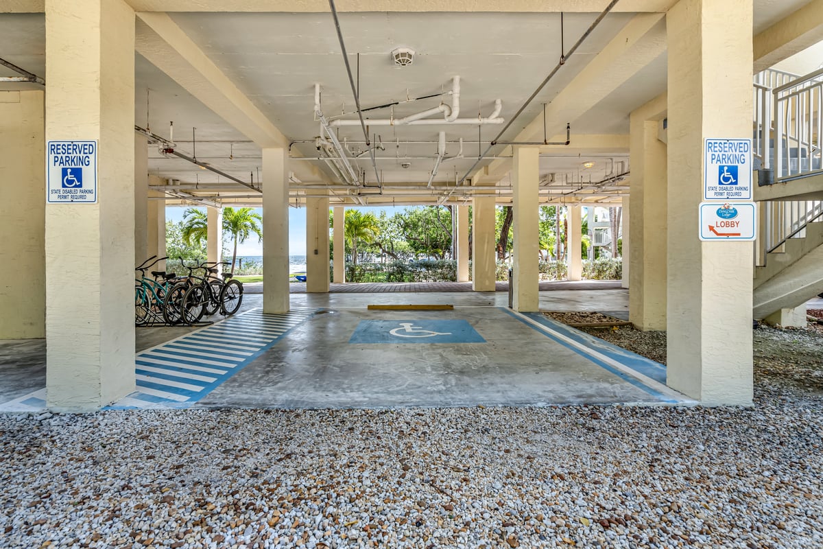 Covered self-parking at Dove Creek Resort & Marina